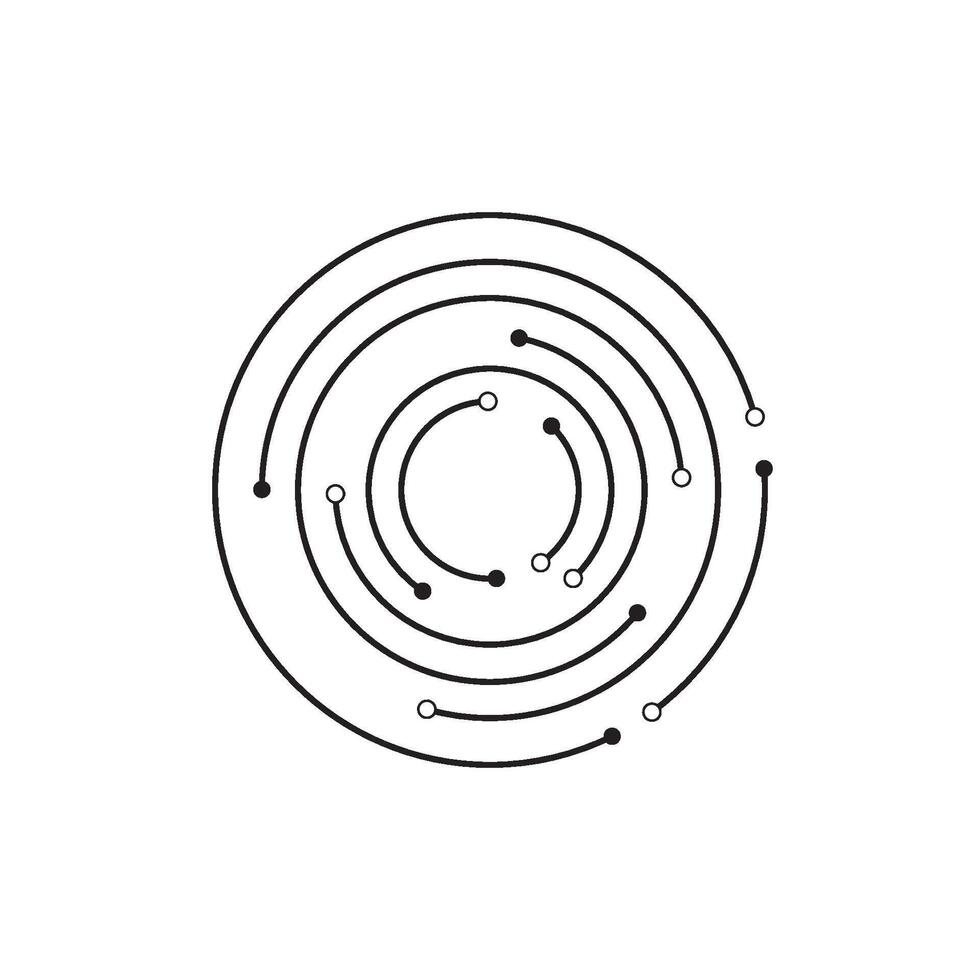 Circuit line icon vector