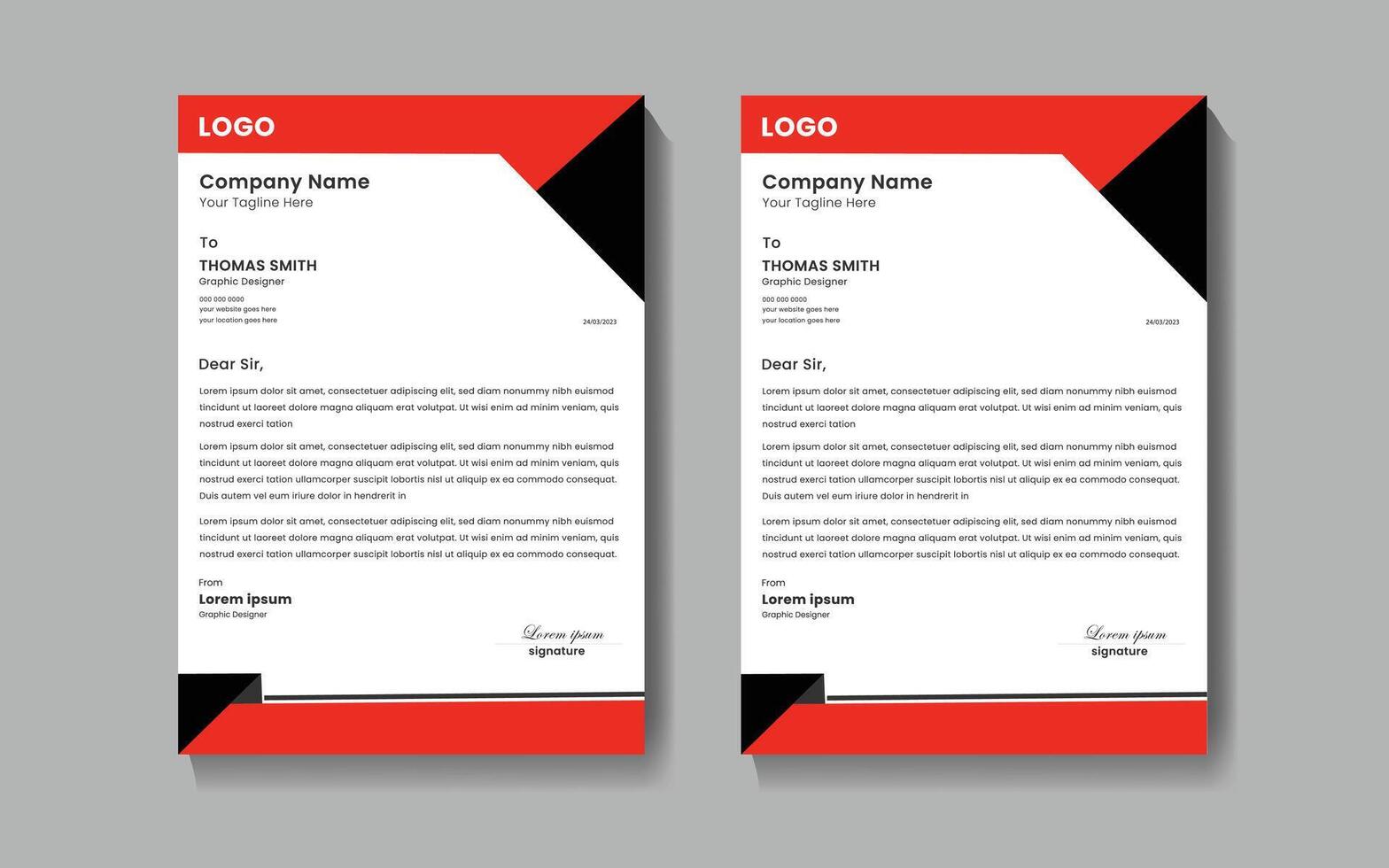 modern business and corporate letterhead template vector