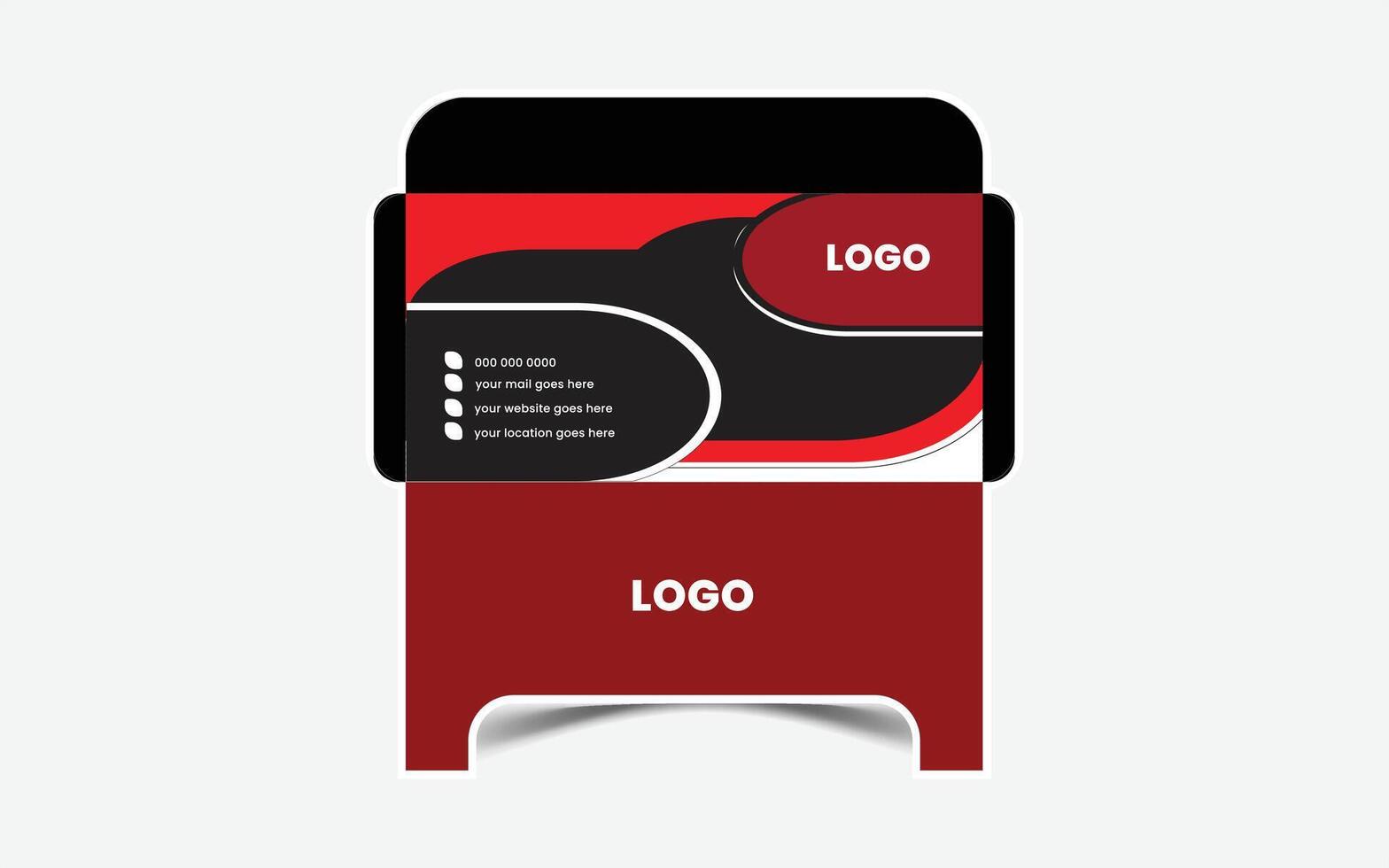 Corporate unique envelope design template vector
