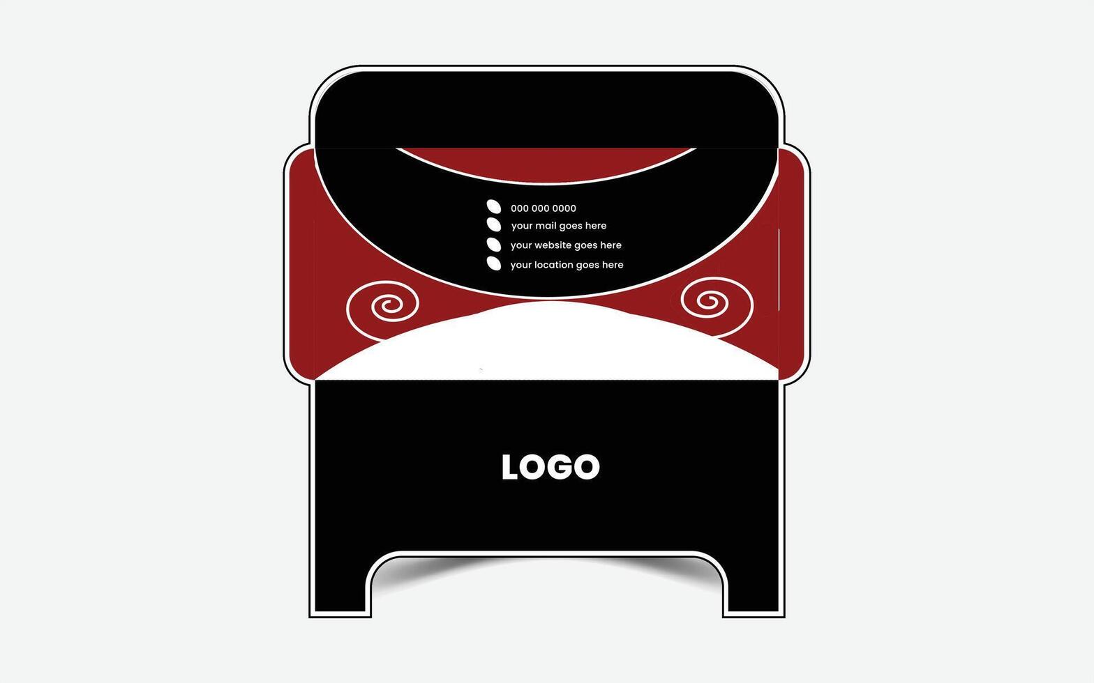 Corporate unique envelope design template vector