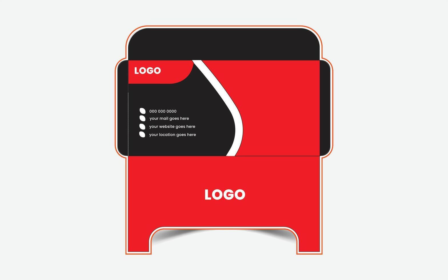 Corporate unique envelope design template vector