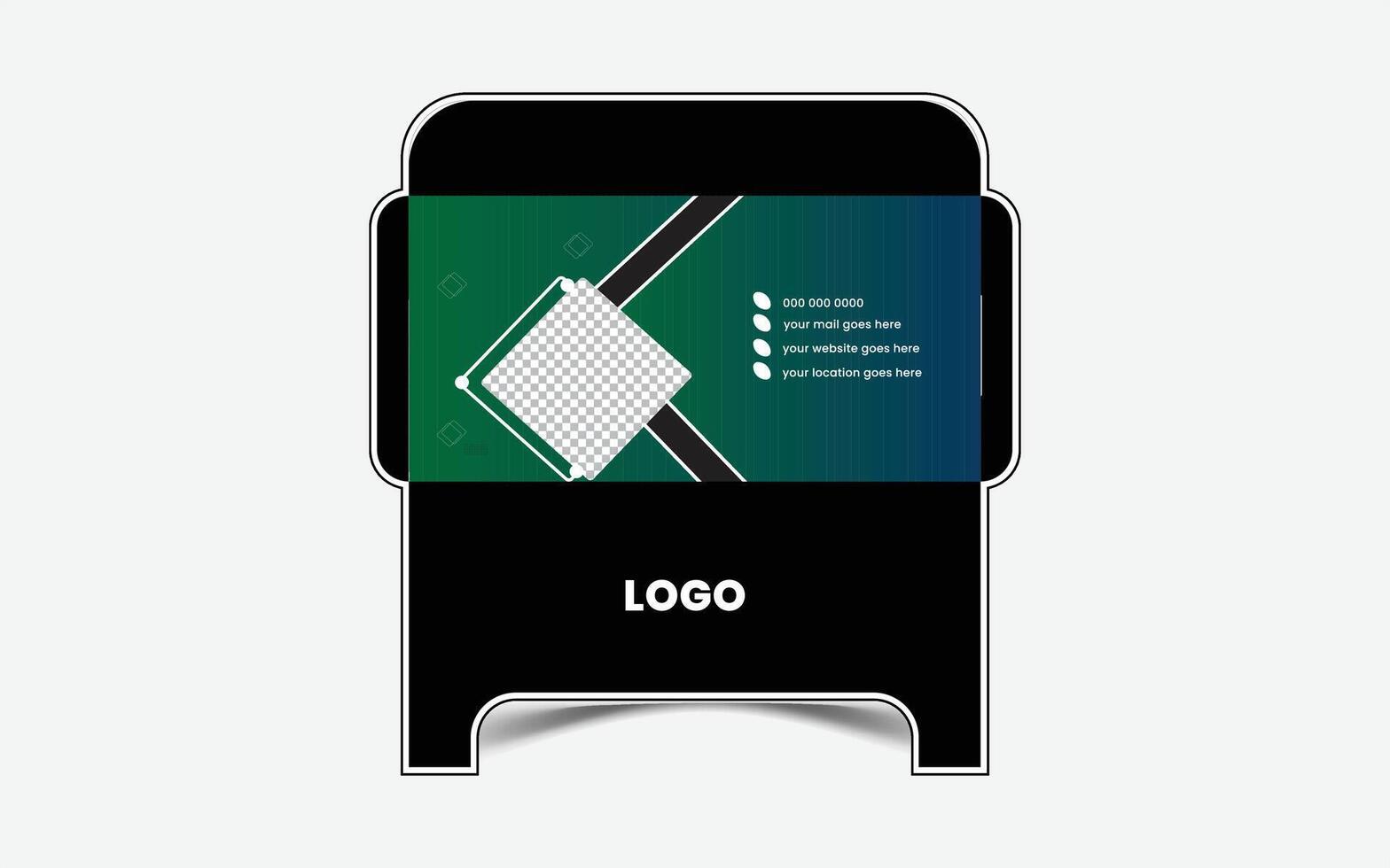 Corporate unique envelope design template vector
