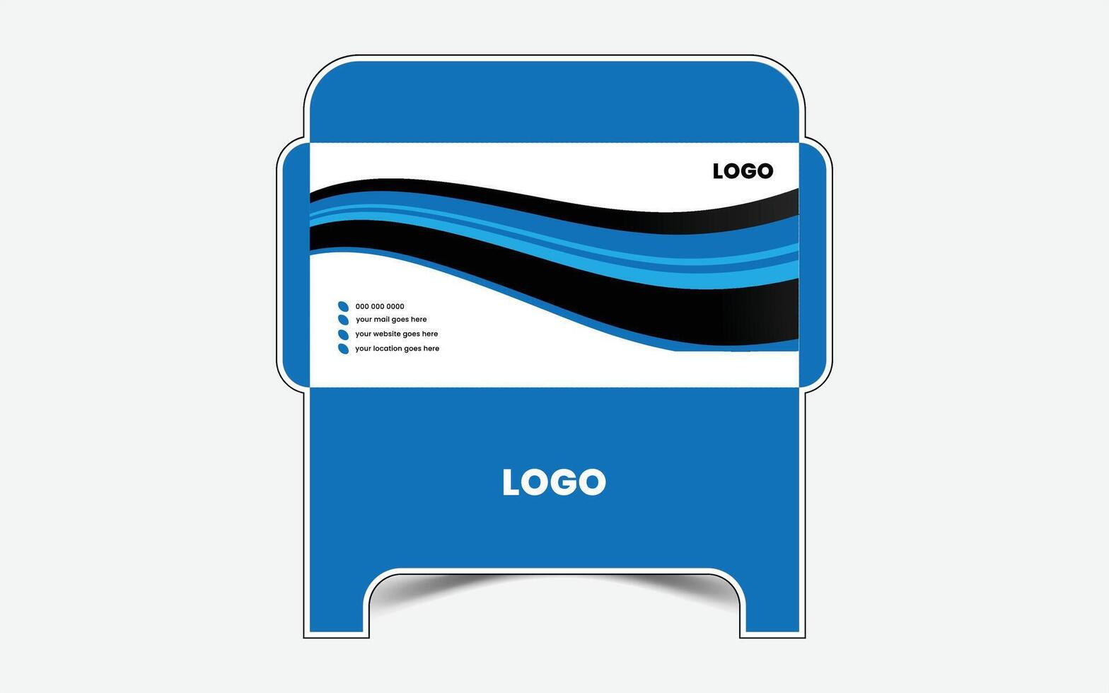 Corporate unique envelope design template vector