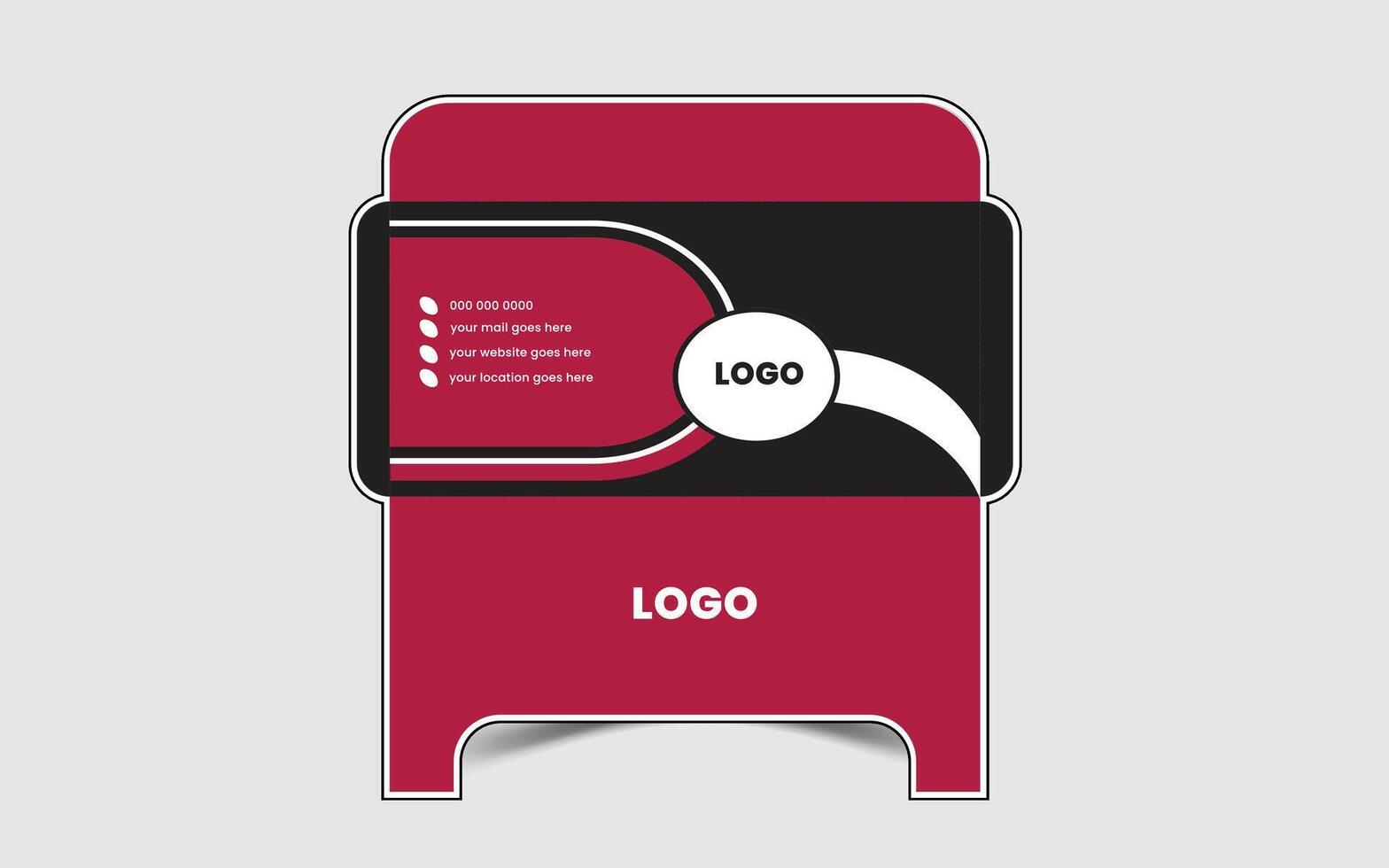 Corporate unique envelope design template vector