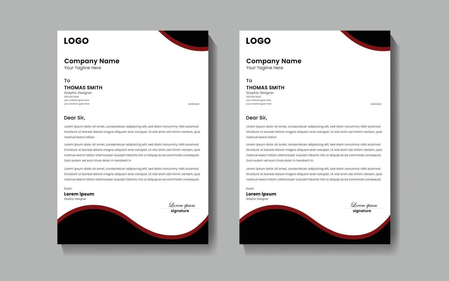 modern business and corporate letterhead template vector