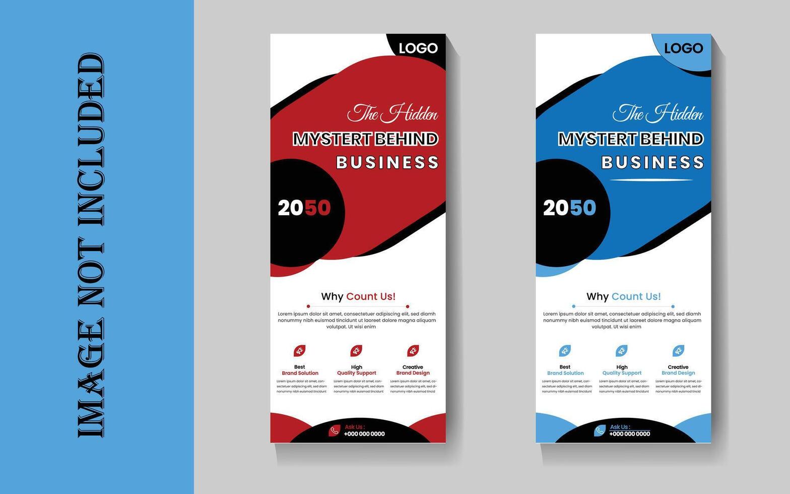 Business Roll up Banner Design vector