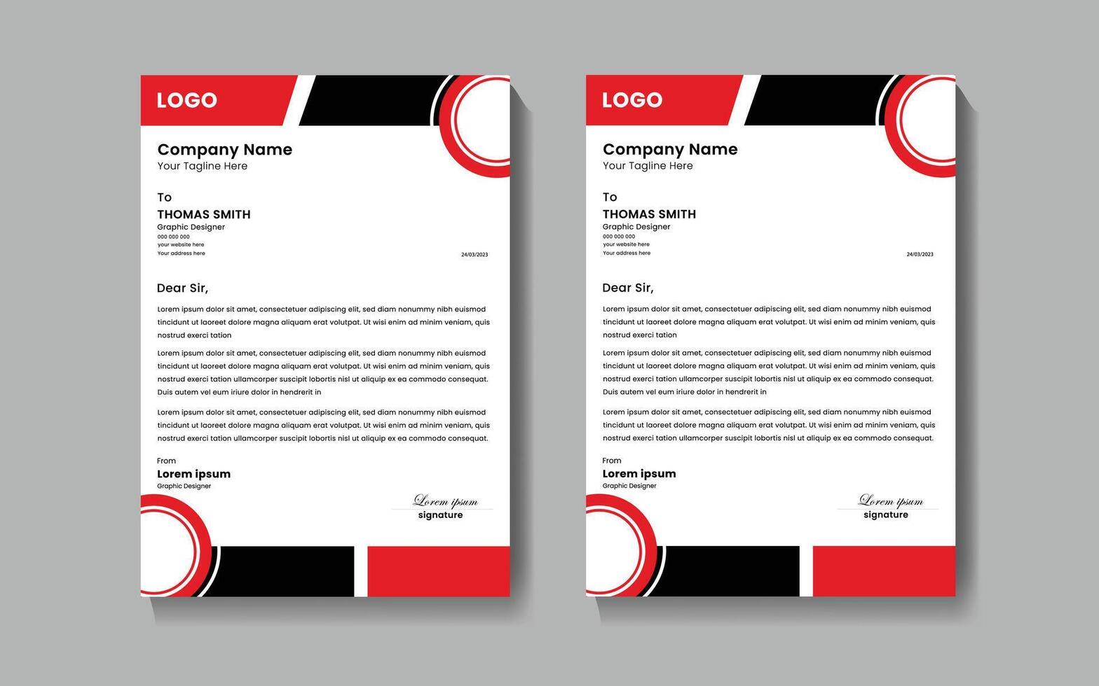 modern business and corporate letterhead template vector