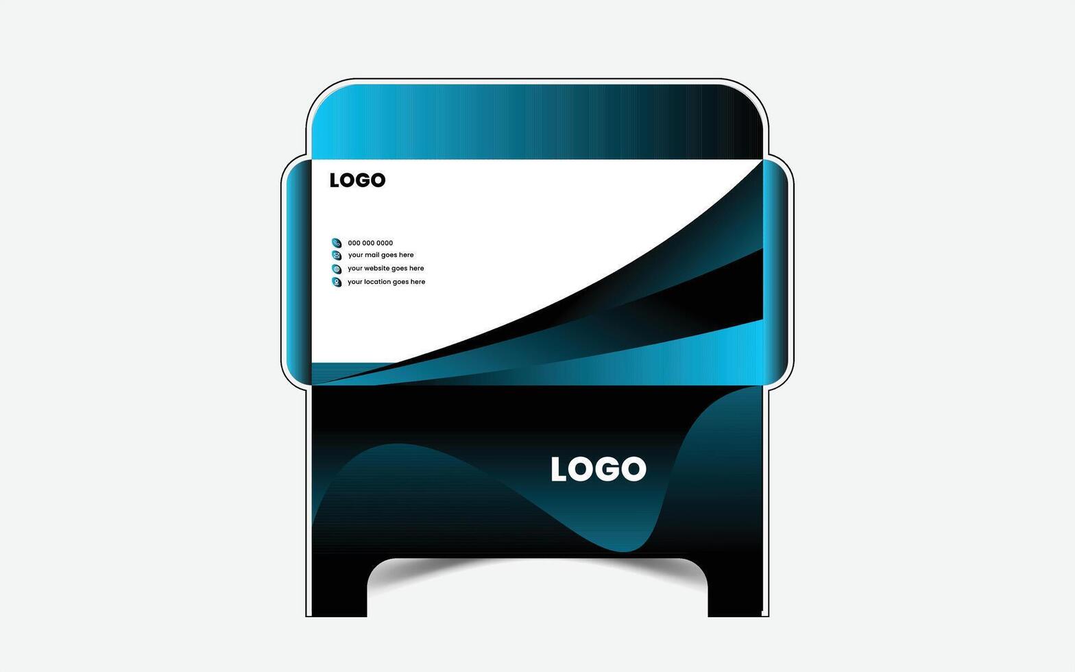 Corporate unique envelope design template vector