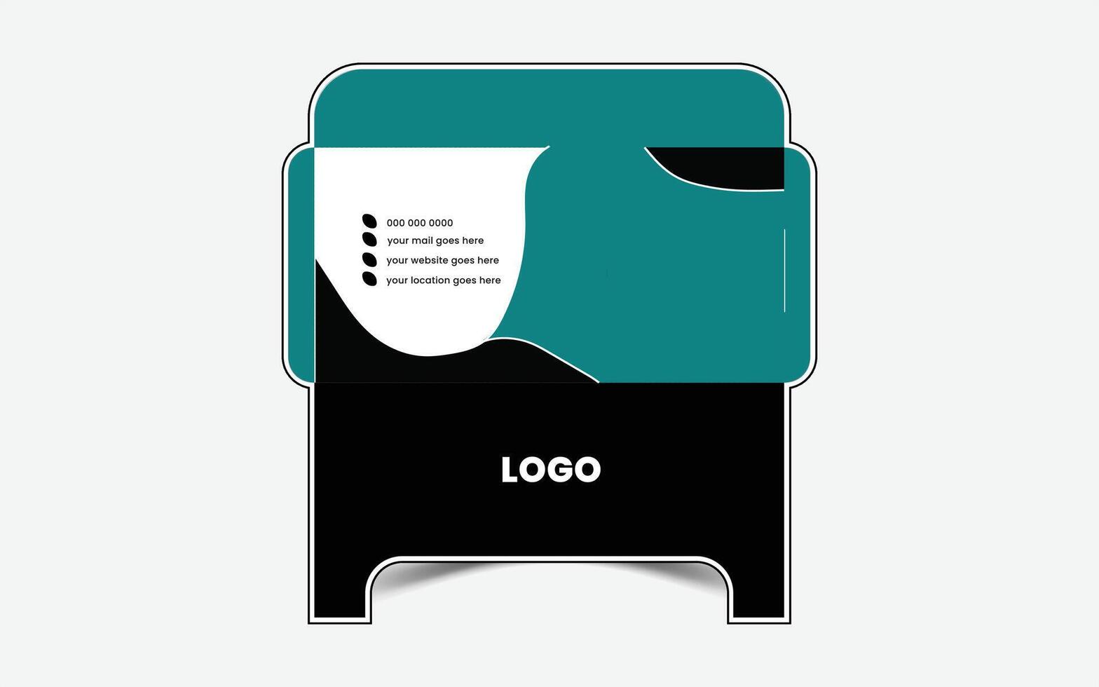 Corporate unique envelope design template vector