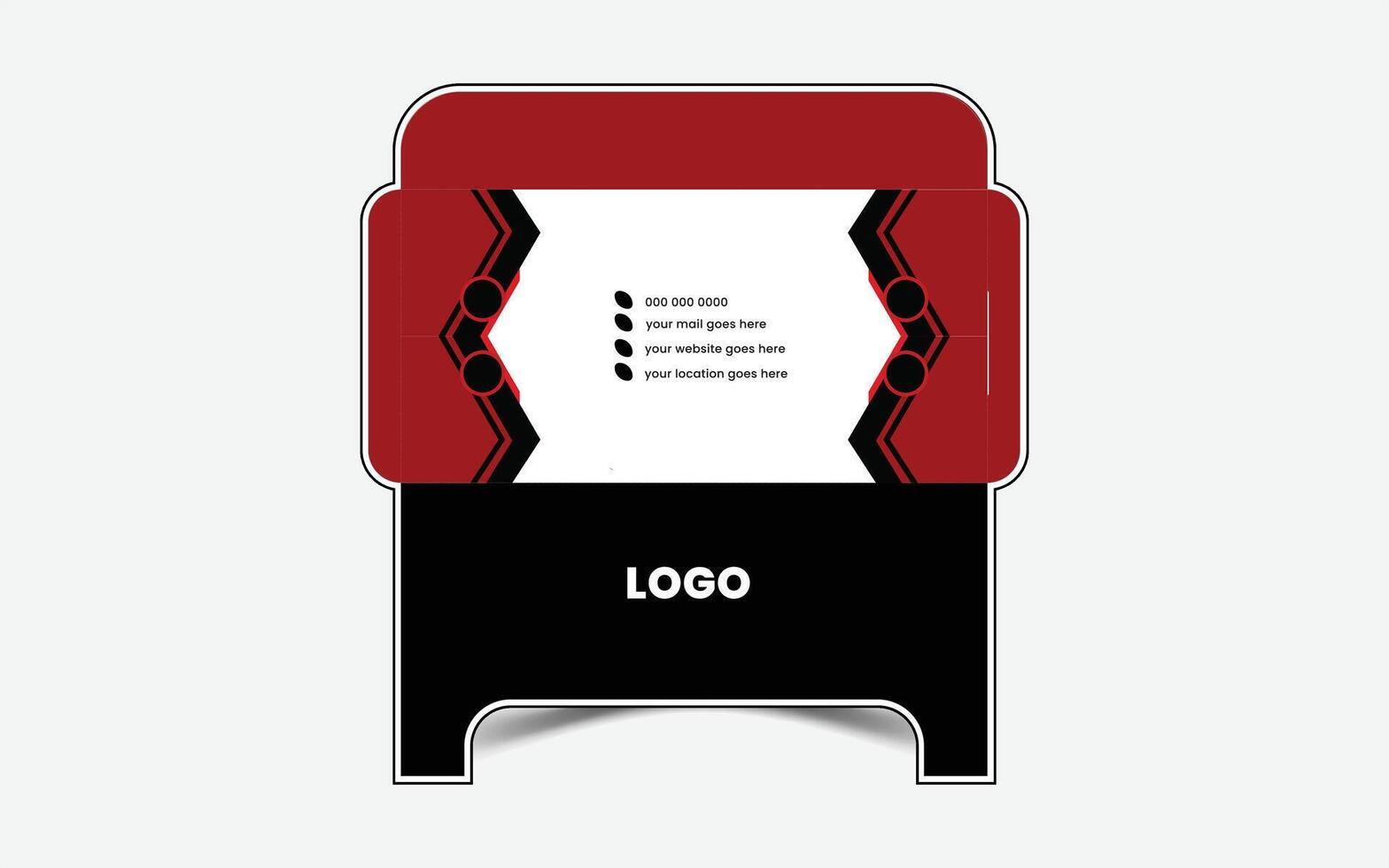 Corporate unique envelope design template vector