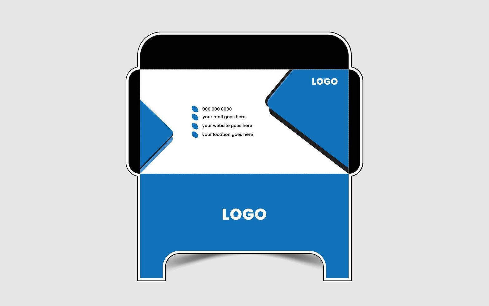 Corporate unique envelope design template vector
