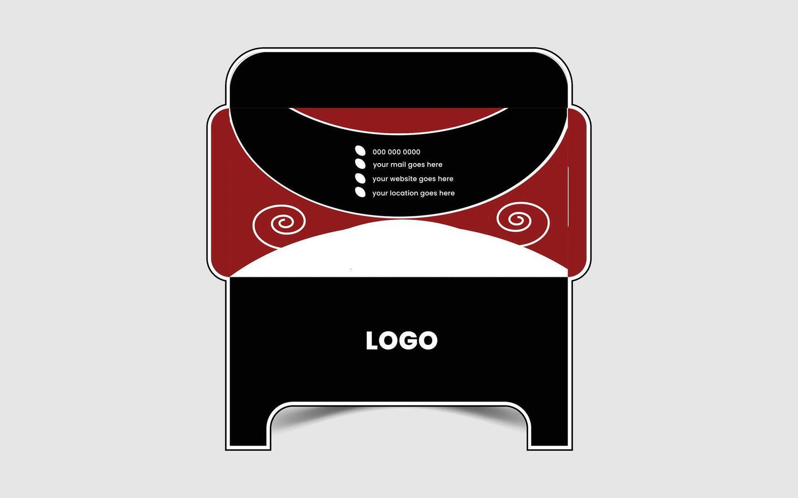 Corporate unique envelope design template vector