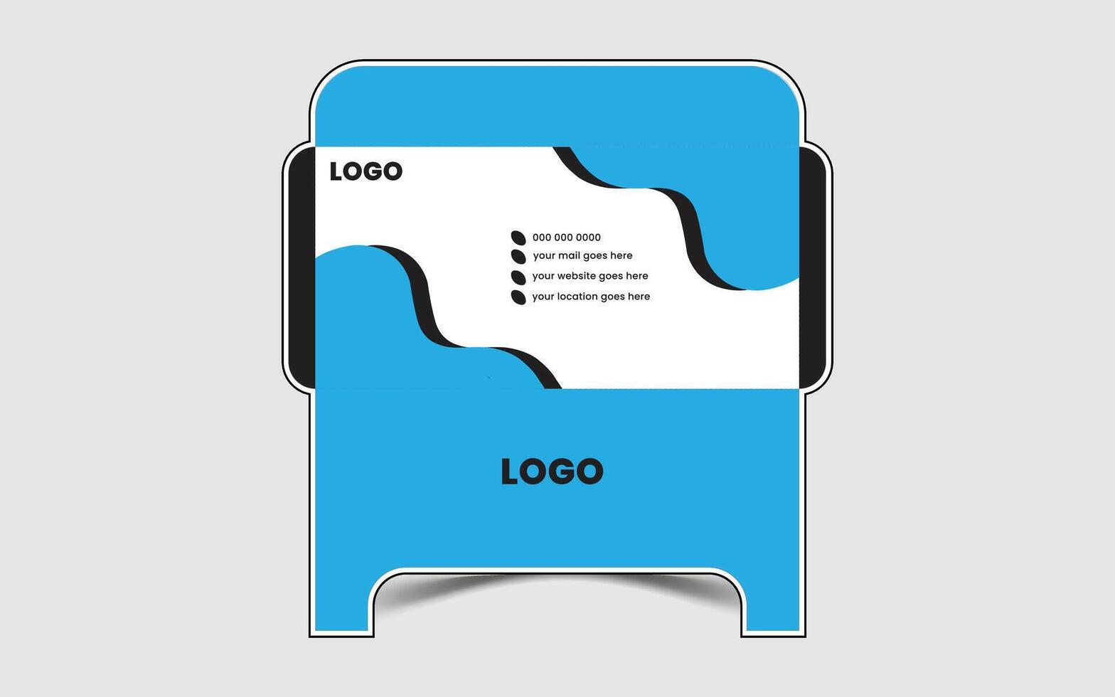 Corporate unique envelope design template vector