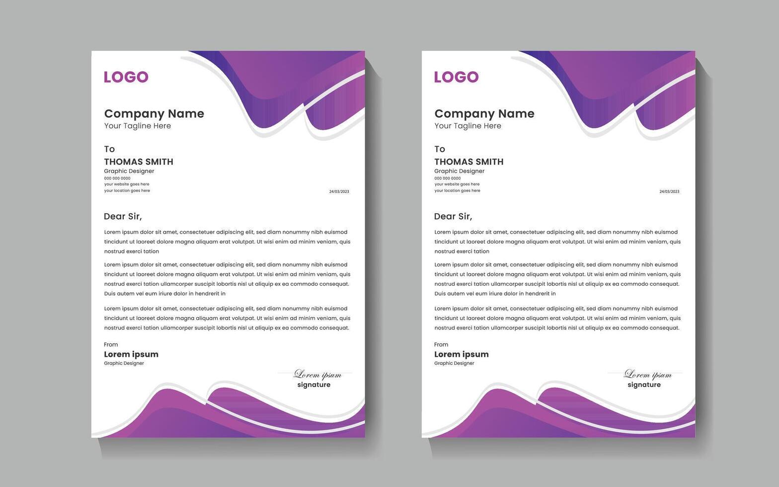 Company letterhead Design template vector