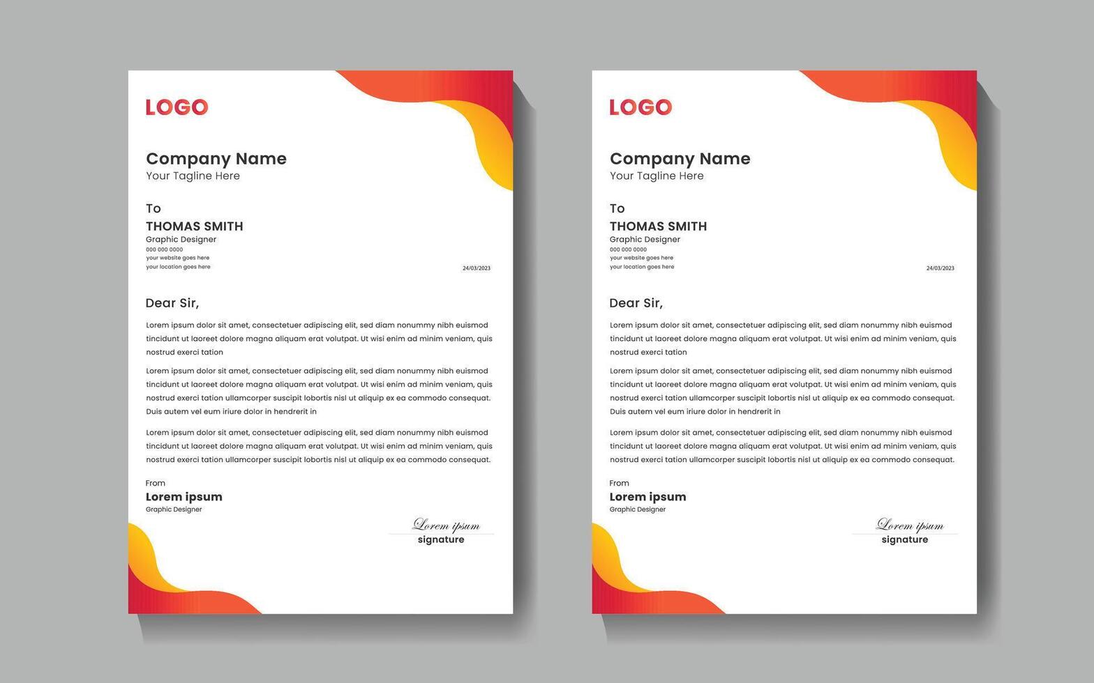 Company letterhead Design template vector