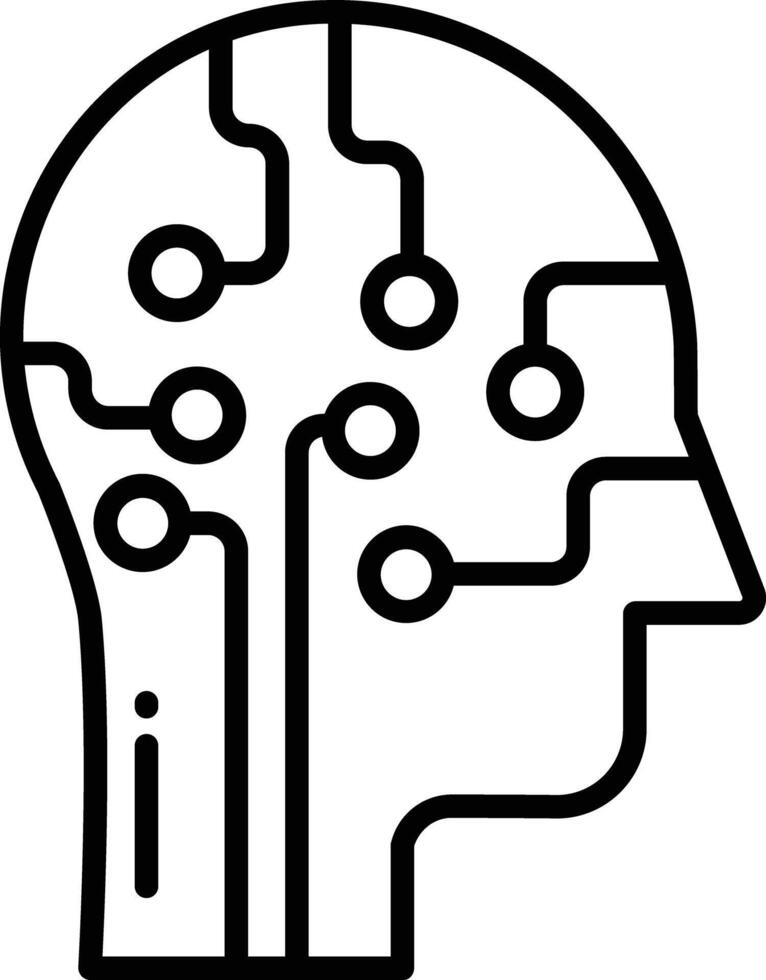 Head outline vector illustration