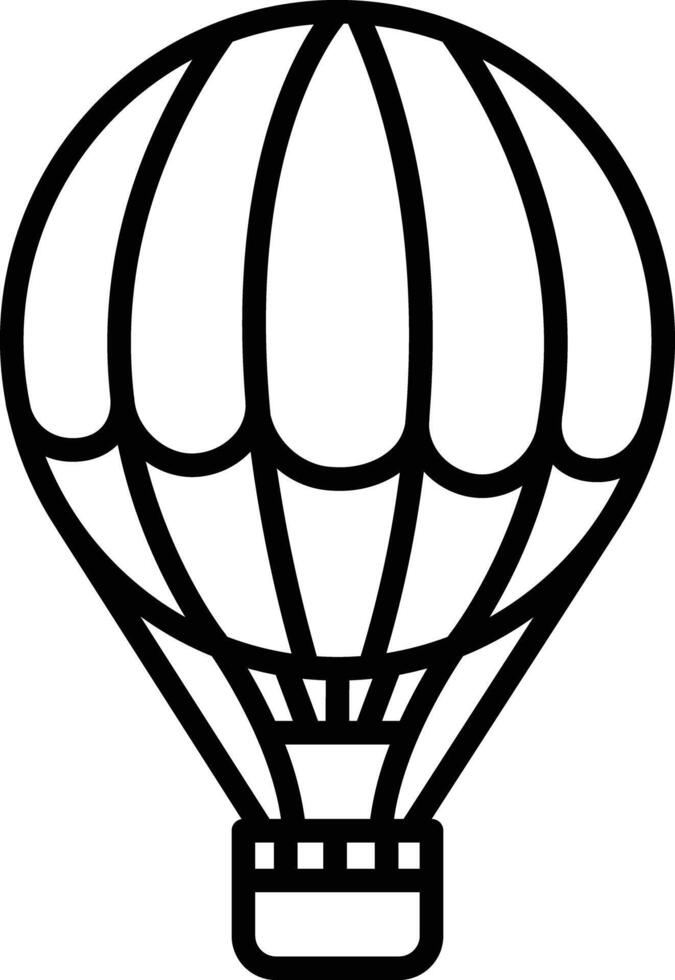 hot air balloon outline vector illustration