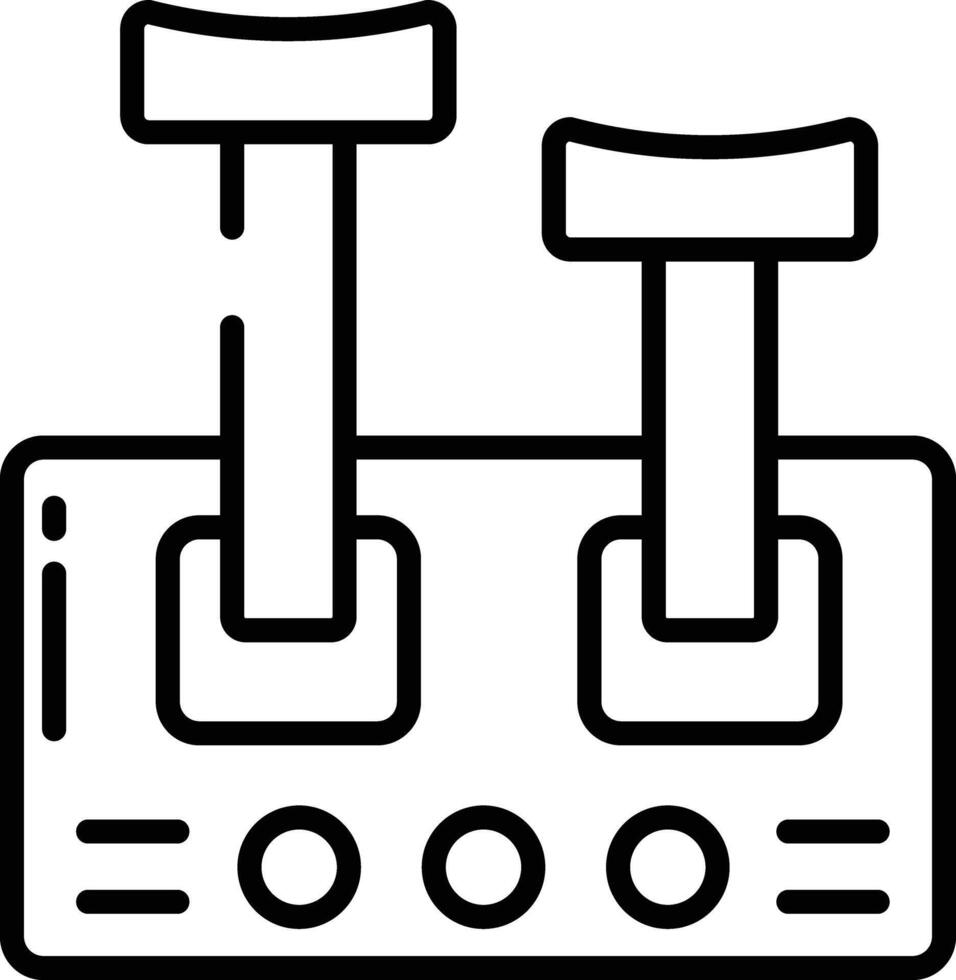 Control Leveler outline vector illustration