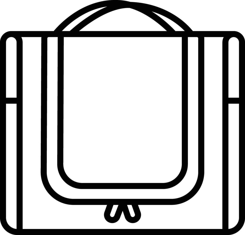 Handbag outline vector illustration