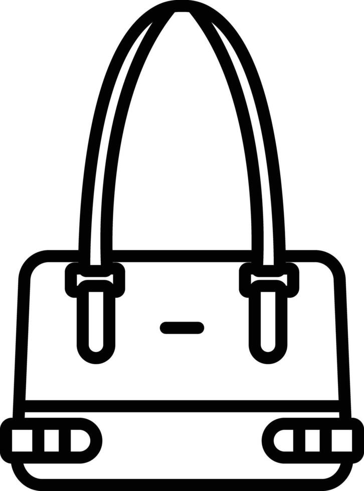 Vanity bag outline vector illustration