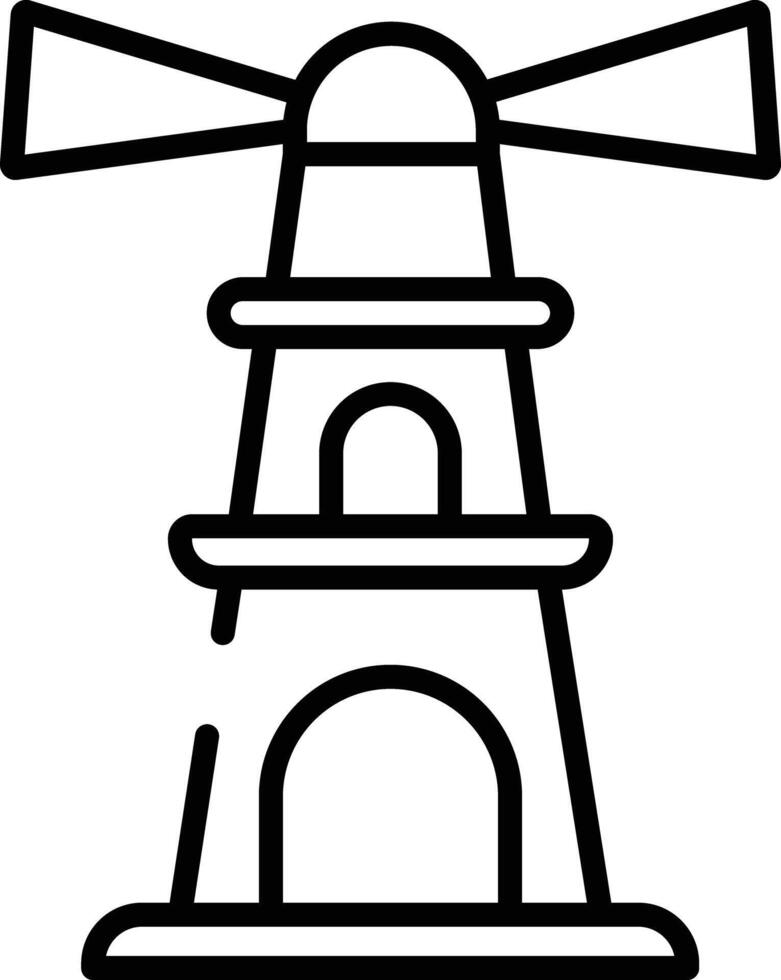 Lighthouse outline vector illustration