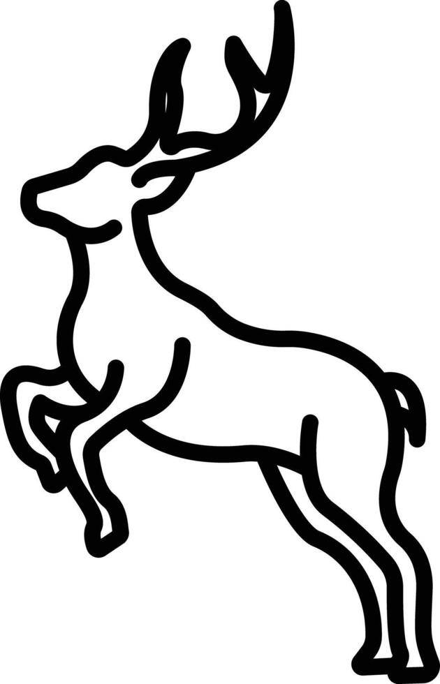 Deer face outline vector illustration