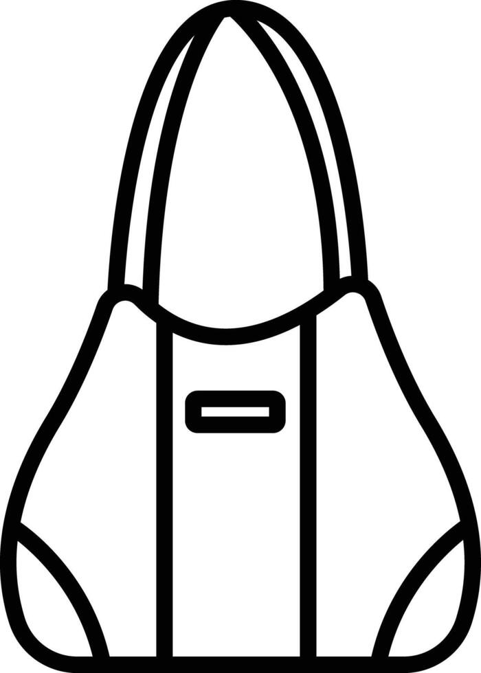 Vanity bag outline vector illustration