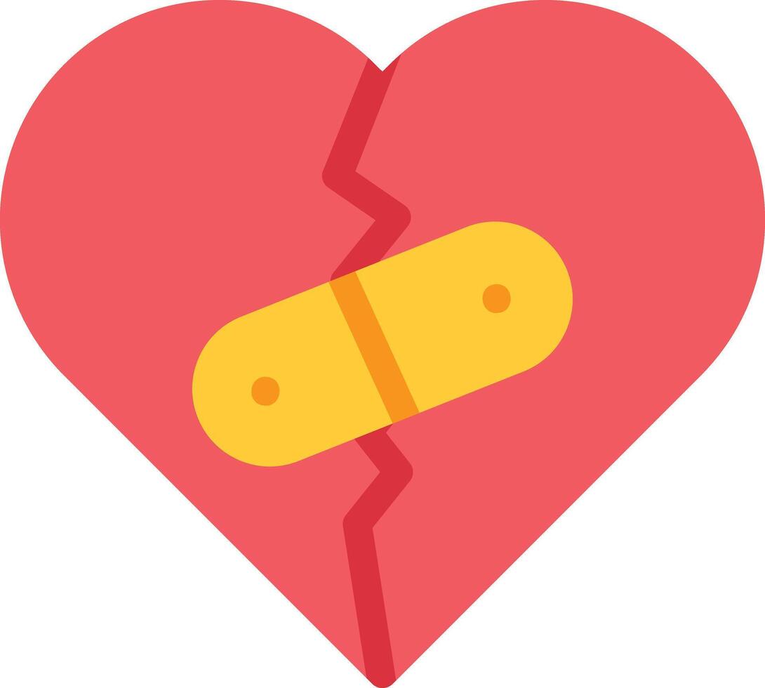 Broken heart vector icon