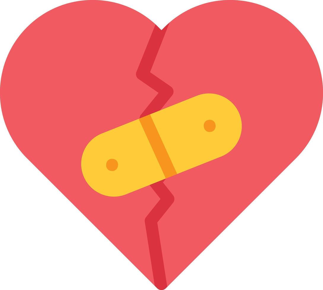 icono de vector de corazón roto