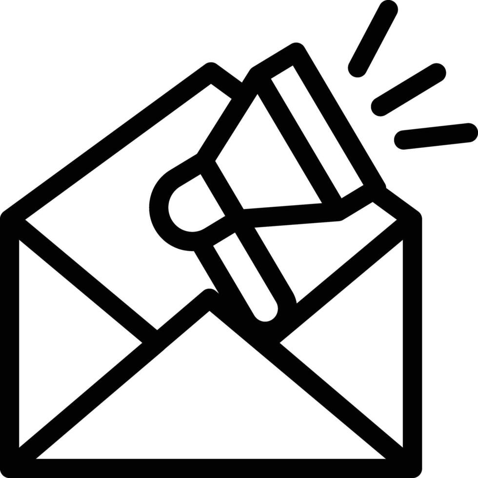 icono de vector de marketing por correo electrónico