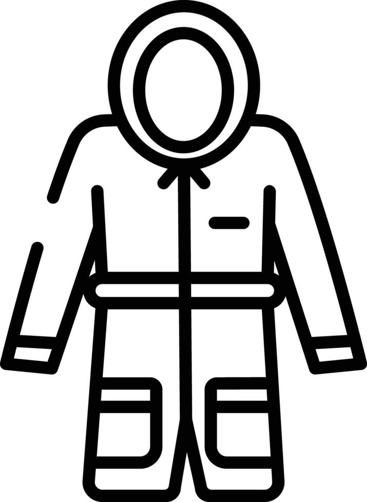 Jacket outline vector illustration