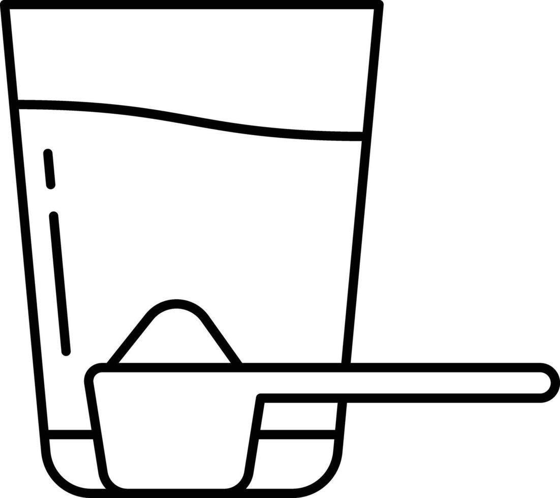 baby food powder outline vector illustration