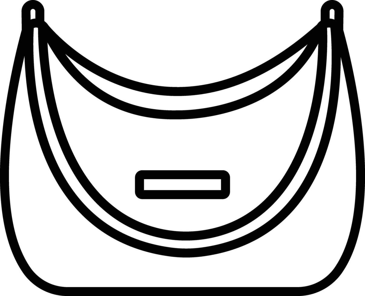 Vanity bag outline vector illustration