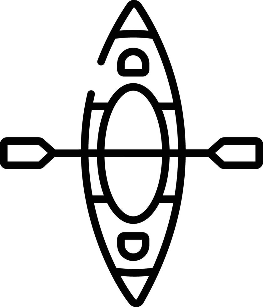 Canoe outline vector illustration