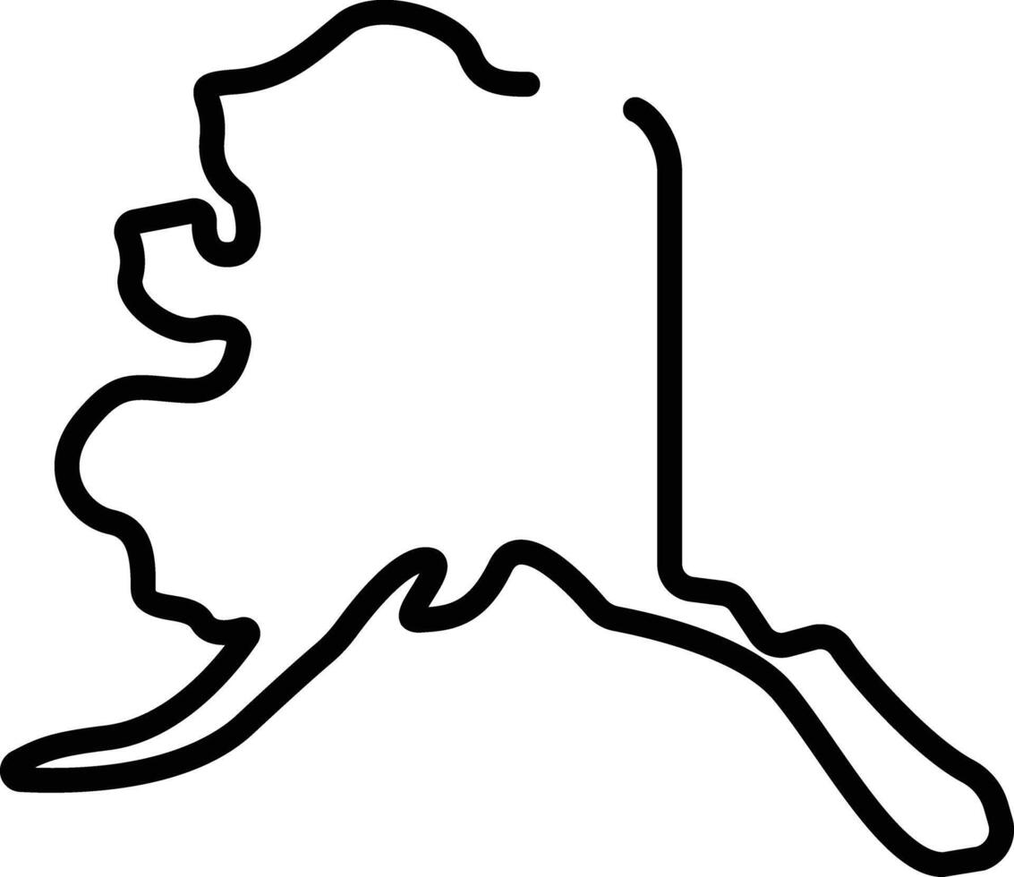 Alaska Map outline vector illustration