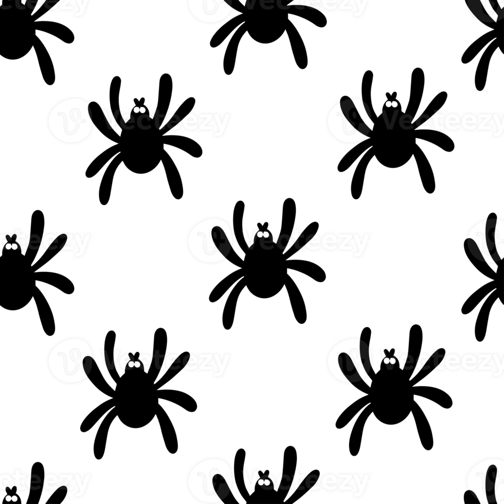 seamless pattern with spiders for Halloween png