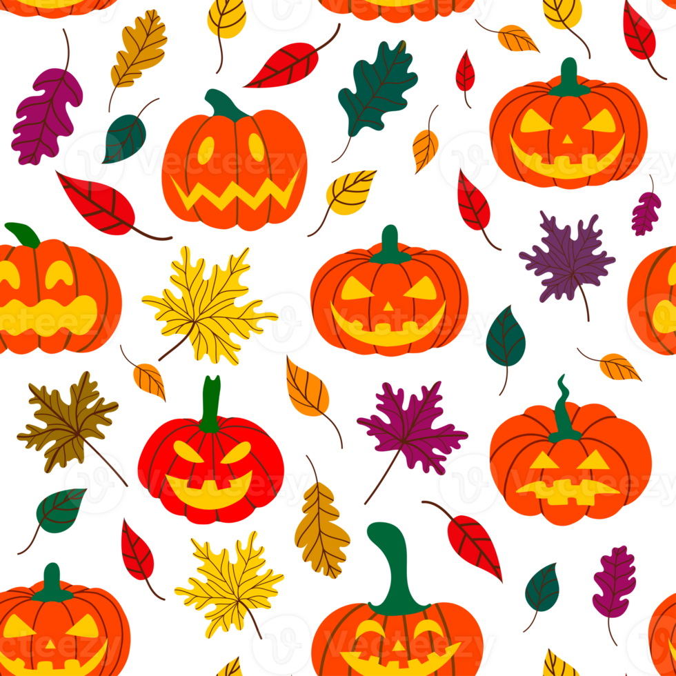 Halloween spooky seamless pattern png