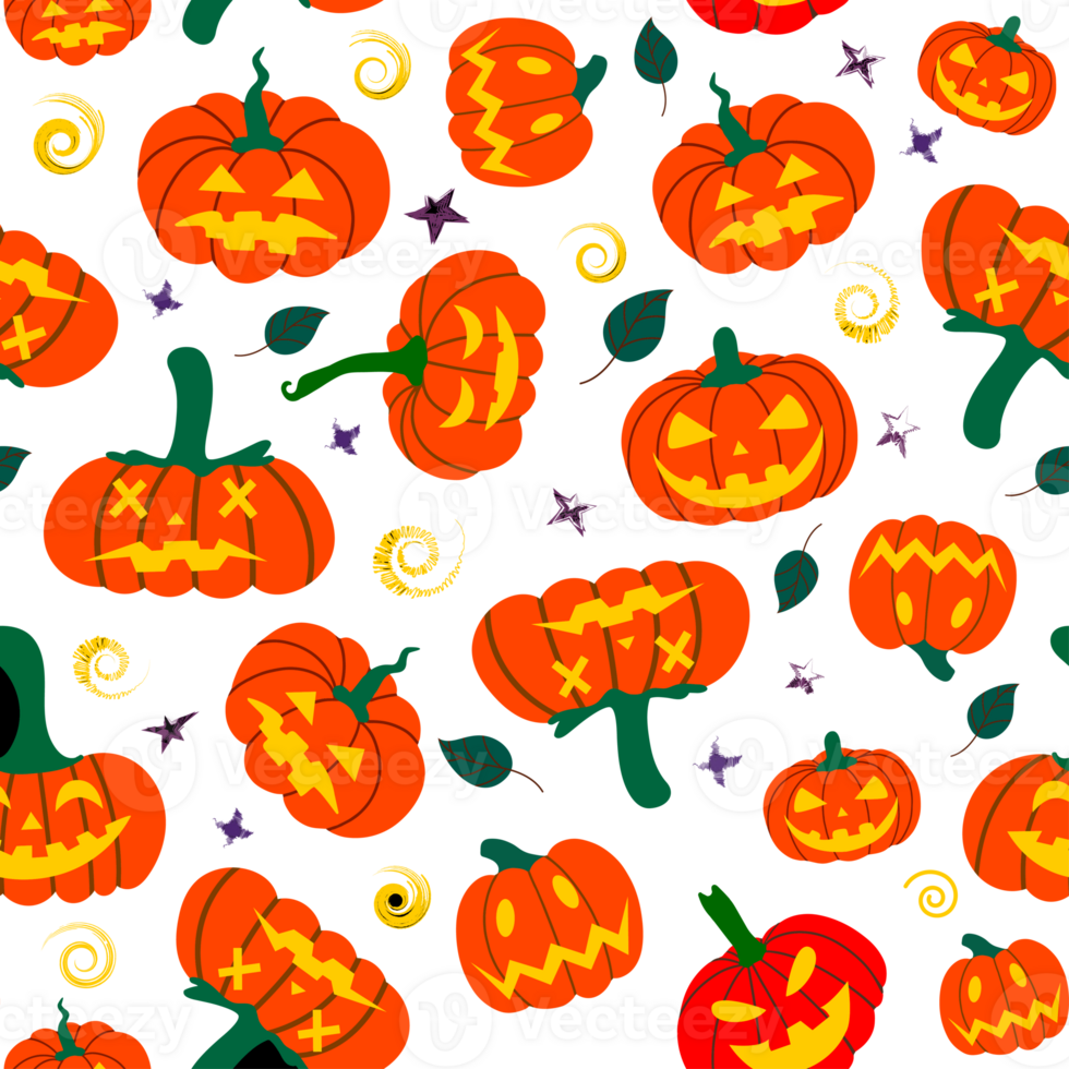 Halloween effrayant sans couture modèle png