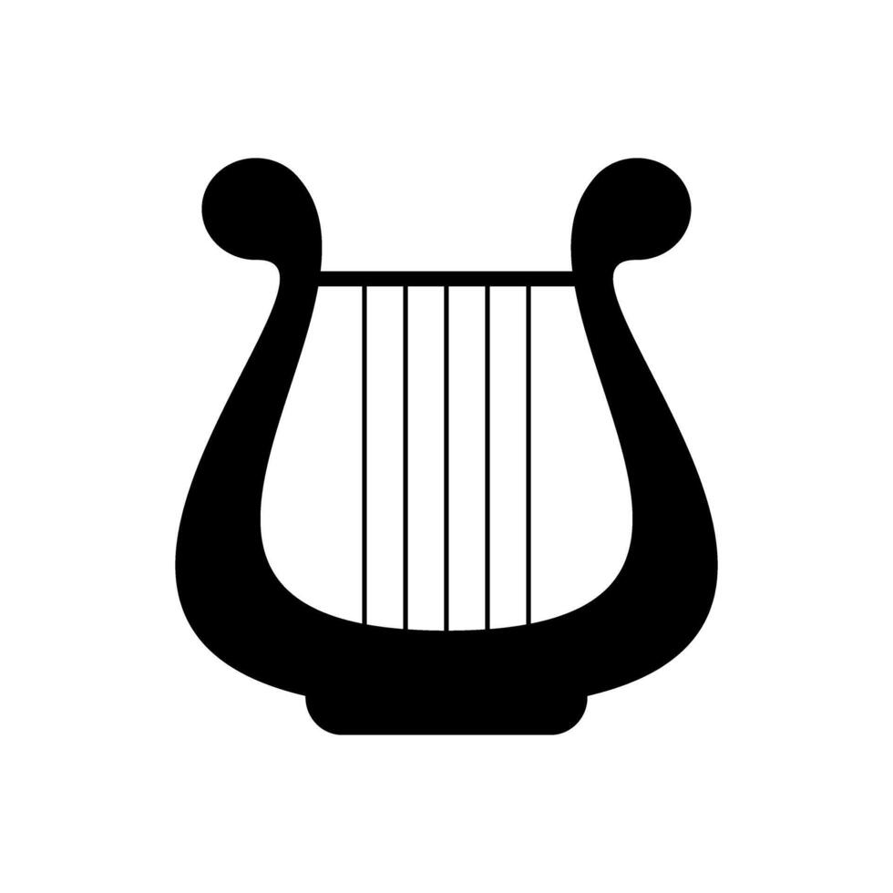 Harp icon vector. Music illustration sign. Orchestra symbol or logo. vector