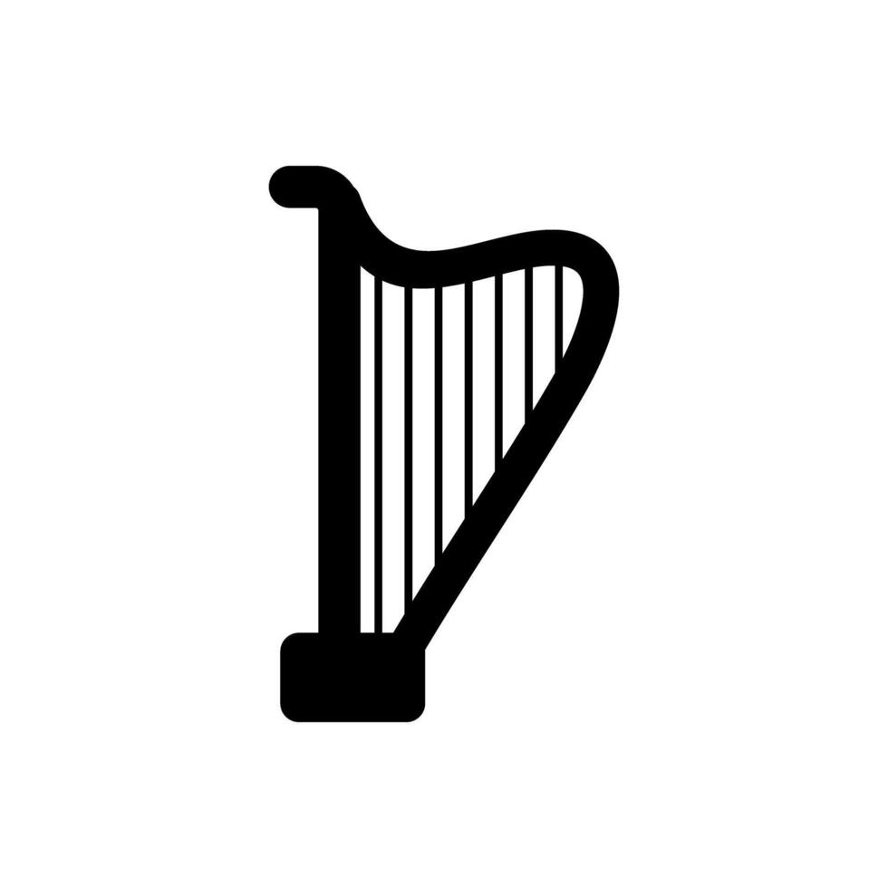 Harp icon vector. Music illustration sign. Orchestra symbol or logo. vector