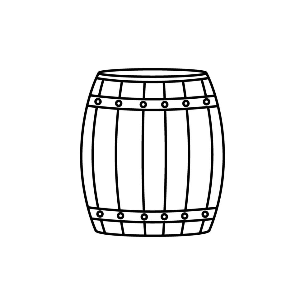barril icono vector. vino ilustración signo. vino barril símbolo o logo. vector