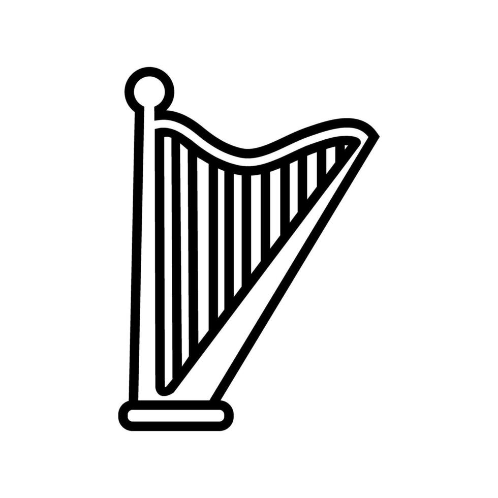 Harp icon vector. Music illustration sign. Orchestra symbol or logo. vector