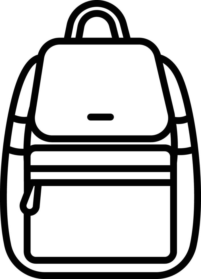 mochila contorno vector ilustración