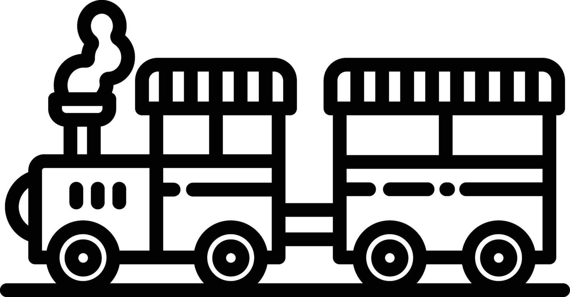 Train Ride outline vector illustration