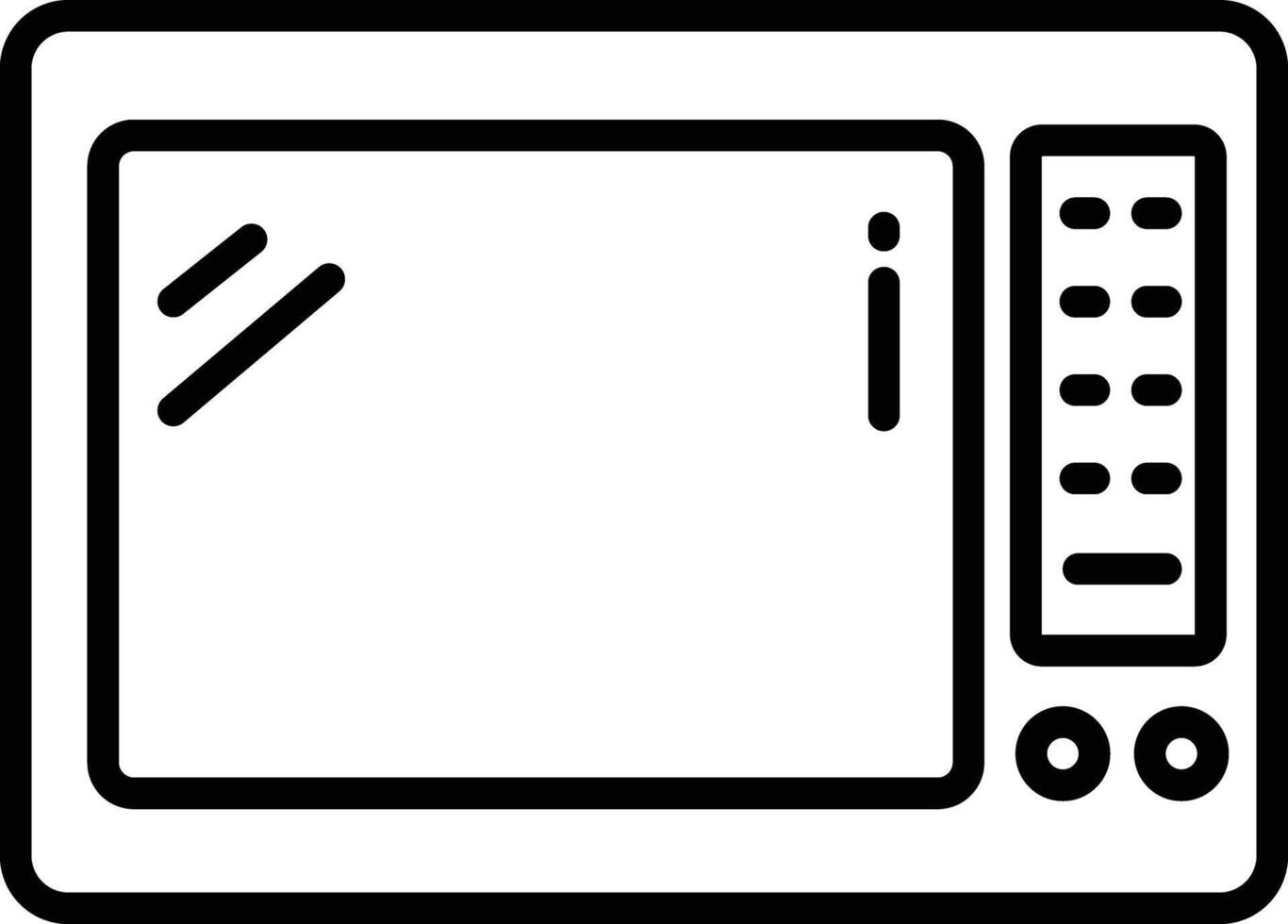 Oven outline vector illustration