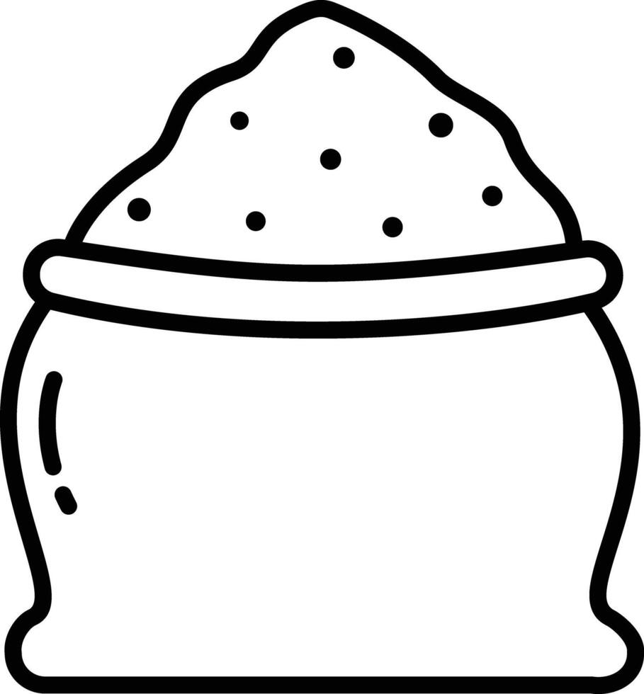 Flour outline vector illustration