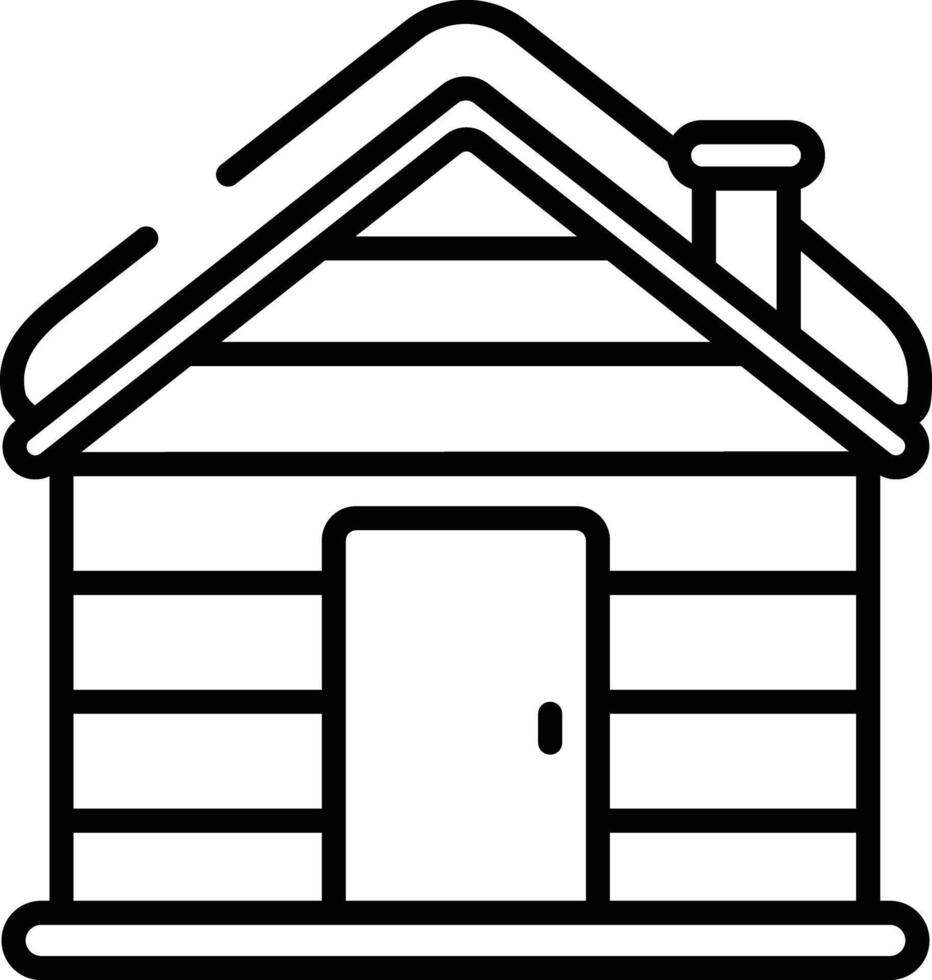 German house outline vector illustration