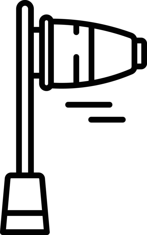 Wind flag outline vector illustration