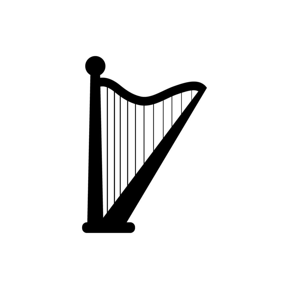 Harp icon vector. Music illustration sign. Orchestra symbol or logo. vector
