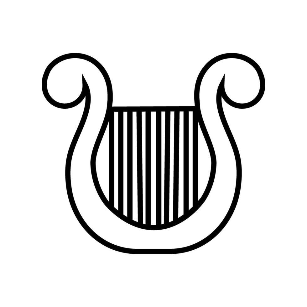 Harp icon vector. Music illustration sign. Orchestra symbol or logo. vector